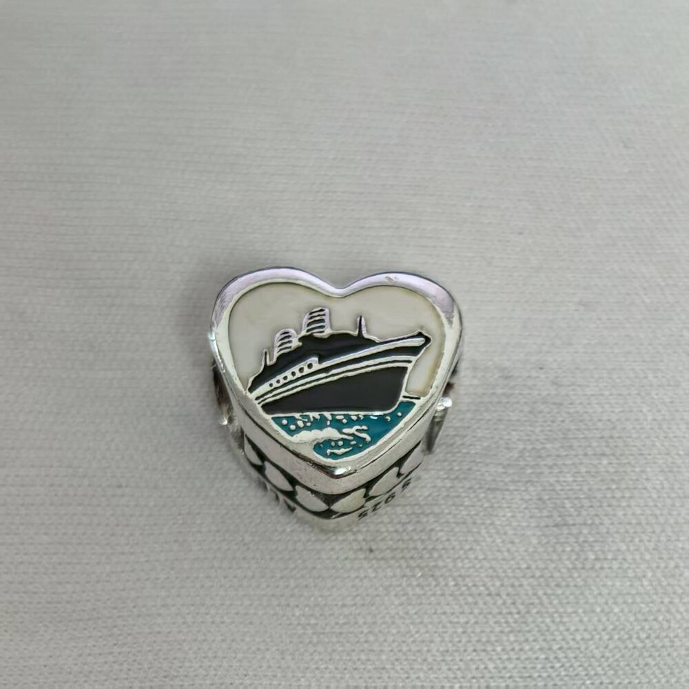 Pandora Alaska Exclusive Whale Tail Cruise Ship Charm, S925 Silver Jewelry